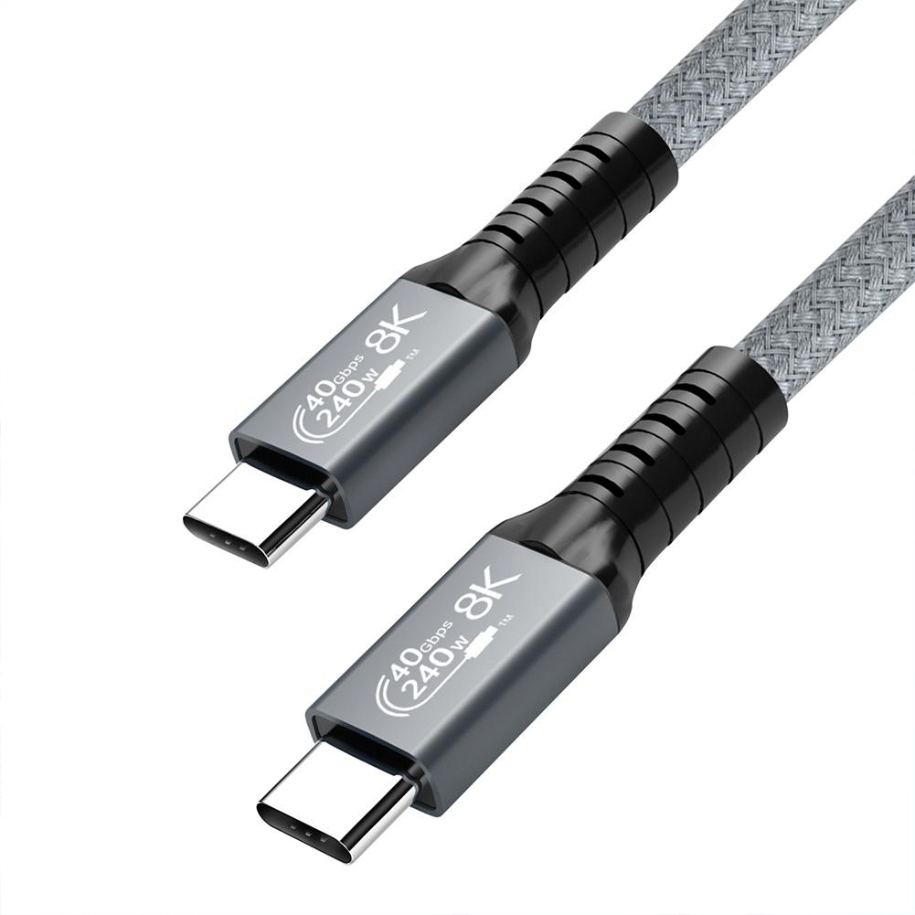 Usb 4.0 Data Cable Compatible For  4 Type C Double-headed 8k Cable 40gbps Pd 240w Fast Charging Cable