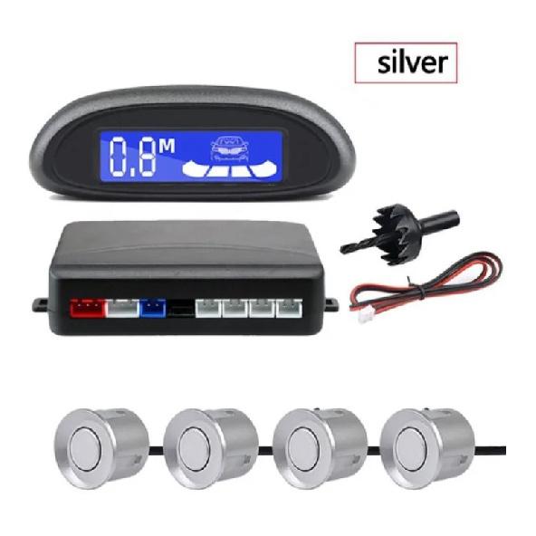 

Car Auto Parking LED Parking Radar With 4 Parking Sensors Backup Car Parking Radar Monitor Detector System Backlight Display срібний