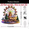 Valentine's Day Desktop Statue Xmas Ferris Wheel Figurine Christmas Scene 2D Acrylic Ornament for