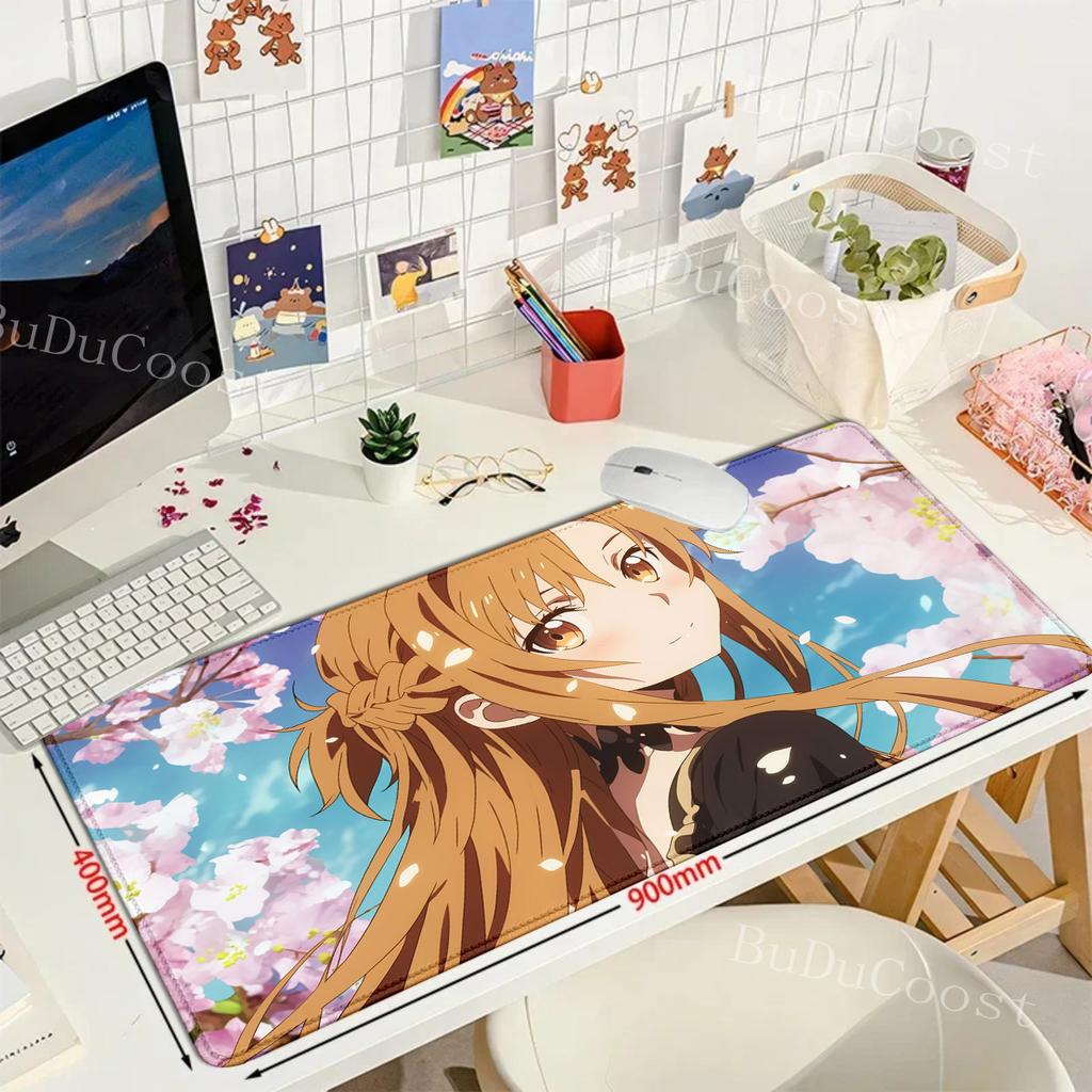 Anime Sword Art Online sao Yuuki Asuna Mauspade Gaming Groß Neu HD XXL Mauspade Natürlicher Gummi Teppich Büro Rutschfestes Mauspade