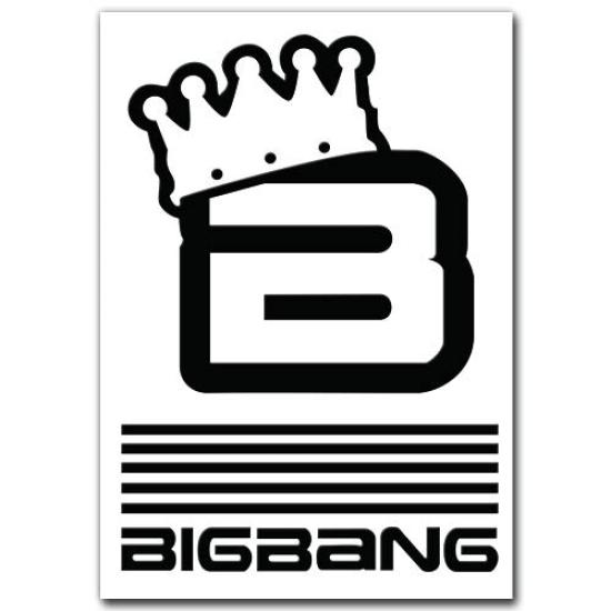 Sticker Black 004B Only "BIGBANG" (Image Remains)