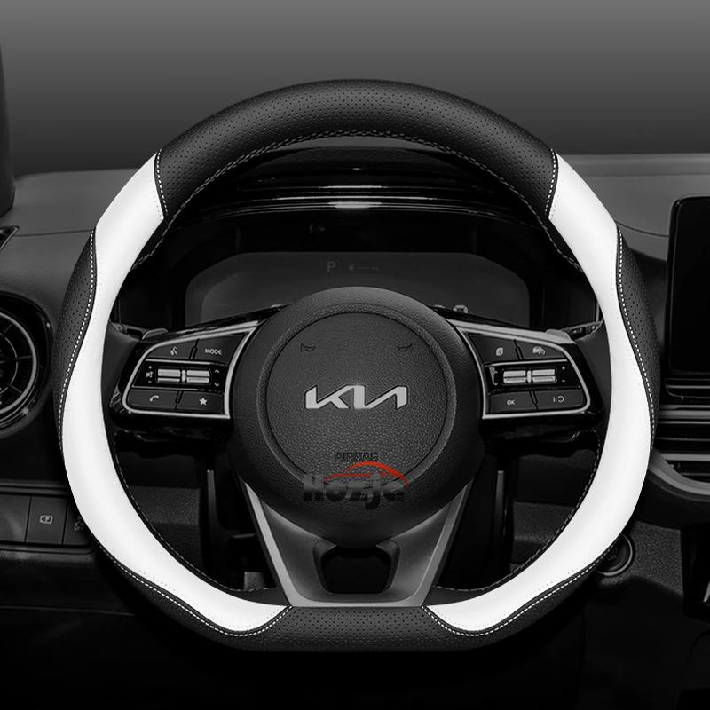 Skórzana Pokrowiec na Kierownicę Samochodową do Kia Sportage Sorento Niro Picanto K5 K3 K4 Xceed Ev9 Ev3 Ev6 Forte 2011 - 2024 2025 2026
