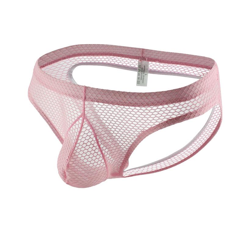 Men Sexy Jockstrap Thong G String Underwear Mesh See Through Man Panties Underpants Anal Lingerie Ropa Interior Comfortable Breathable Daily Wear