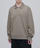 Flat Terry Relaxed Fit Collared Sweatshirt [Dusty Beige]