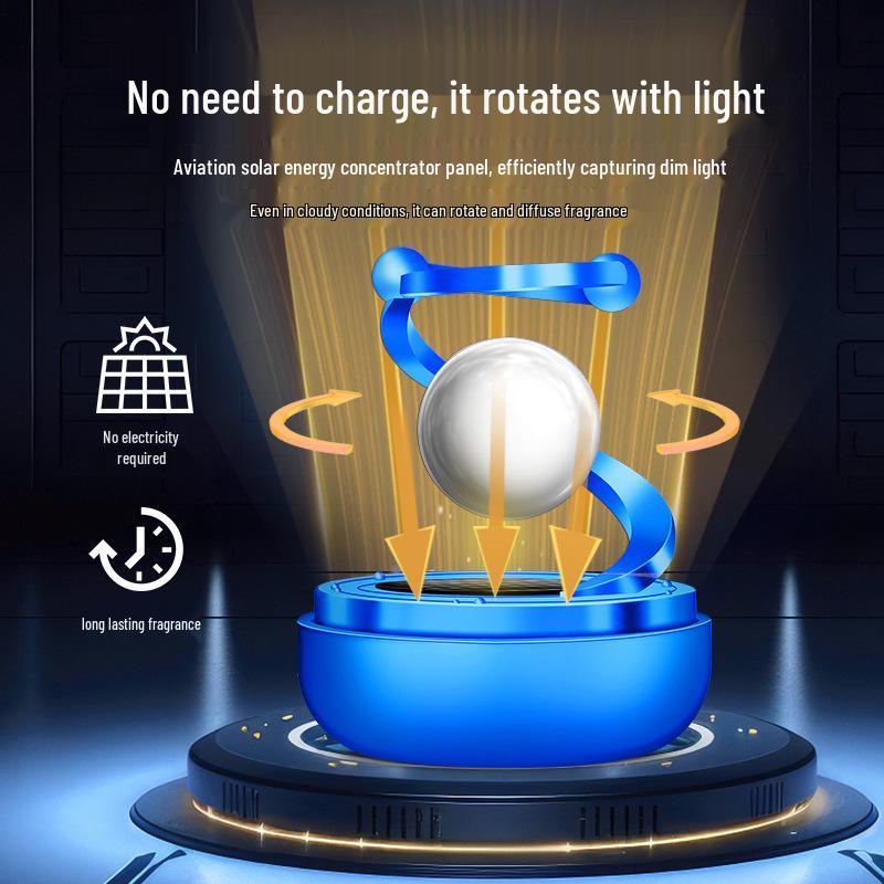 Solar Car Perfume Ornament: Long-lasting High-end Aromatherapy for Men's Center Console