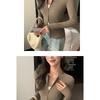 Cappotto Corto da Donna S Slim Fit Girocollo Manica Lunga con Zip Caldo Autunno Inverno