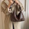 Elegant Commuting Shoulder Bag Lightweight Vintage Underarm Bag Soft Leather Tote Bag  Shopping