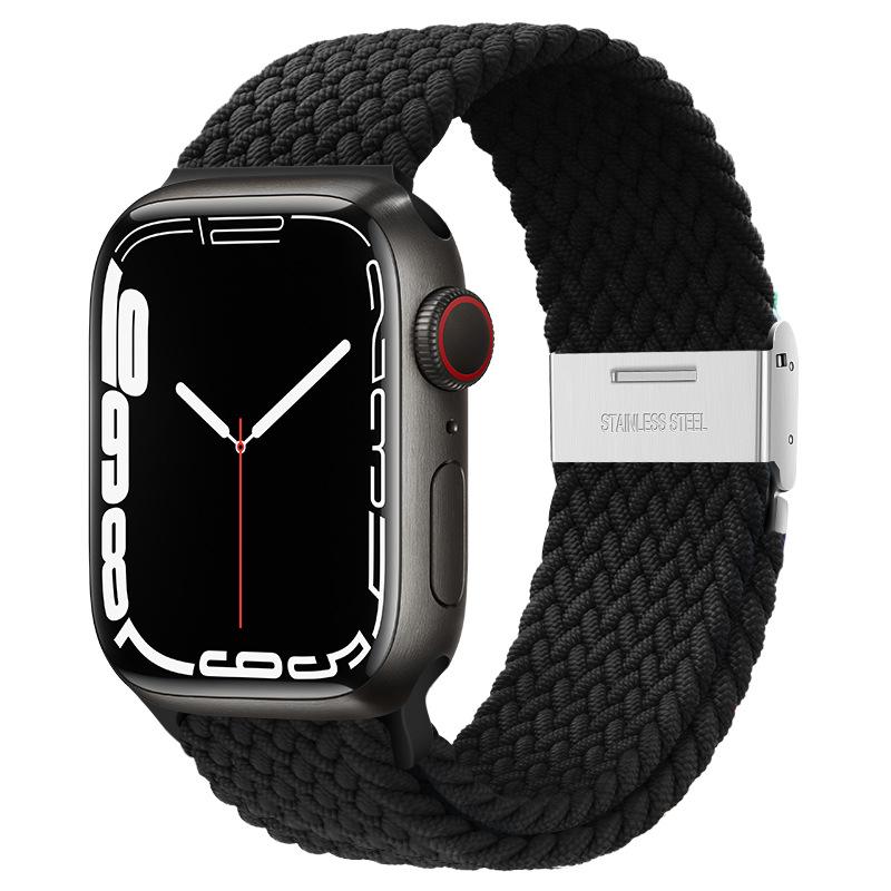 Braided Solo Loop Strap For Apple Watch Band 44mm 40mm 45mm 41mm 46mm 49mm Correa Bracelet iWatch Series Se 8 9 Ultra 2 3 10 11