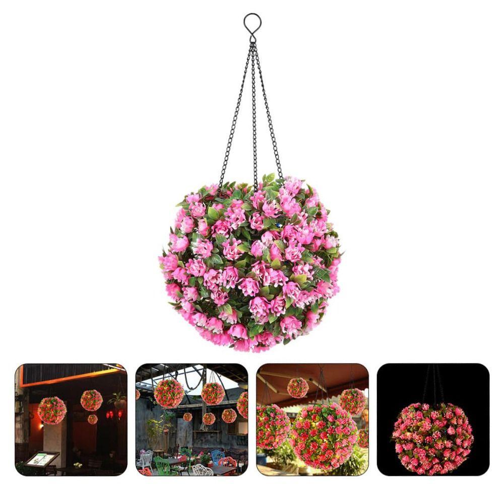 Decorative Lights Grass Ball Green Plant Hanging Decor Artificial Flower Balls Courtyard Decor