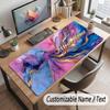 Abstract Geometric Theme Customized Mouse Pad Personalized Print Name Text Desk Mat For Home Office Table Decor