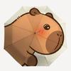 Süßer, automatischer Klappschirm mit Capybara-Motiv, Kompaktes 8-Rippen-Design, Einzigartiger Stil, Geeignet für den täglichen Gebrauch im Freien, Perfektes Geschenk für Freunde an
