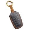 4-Button Genuine Leather Key Fob Cover for Toyota RAV4 Highlander Camry C-HR Avalon Corolla 4Runner Mirai Prius 2018-2025 Protective Case of