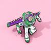 1pcs Disney Buzz Lightyear Cartoon Brooch Creative Toy Enamel Pin Clothing Backpack Jewelry Metal Badge Ornament Holiday Gift
