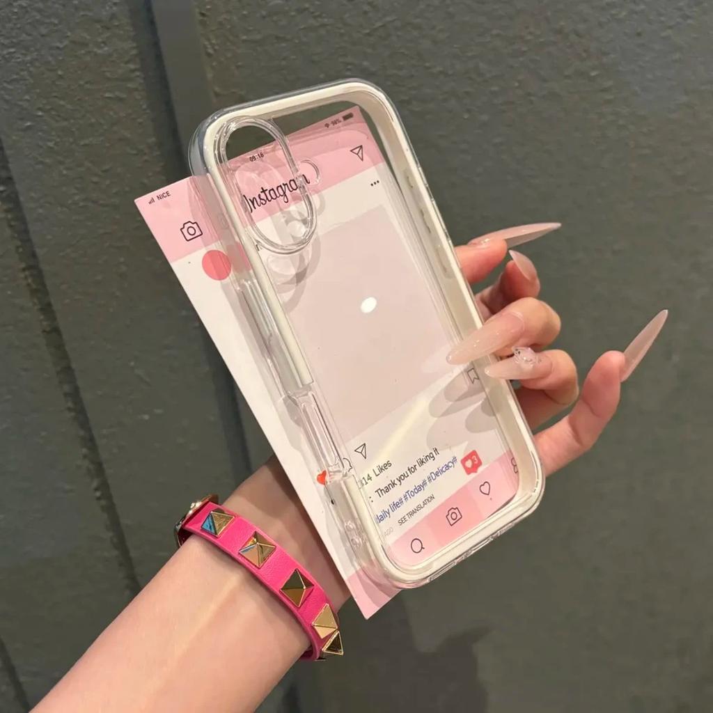 Colorful Two in one Acrylic Suitable for Apple 16 Mobile Phone Case IPhone 15 Protective Case 14 High Transparency 13 Soft Edges