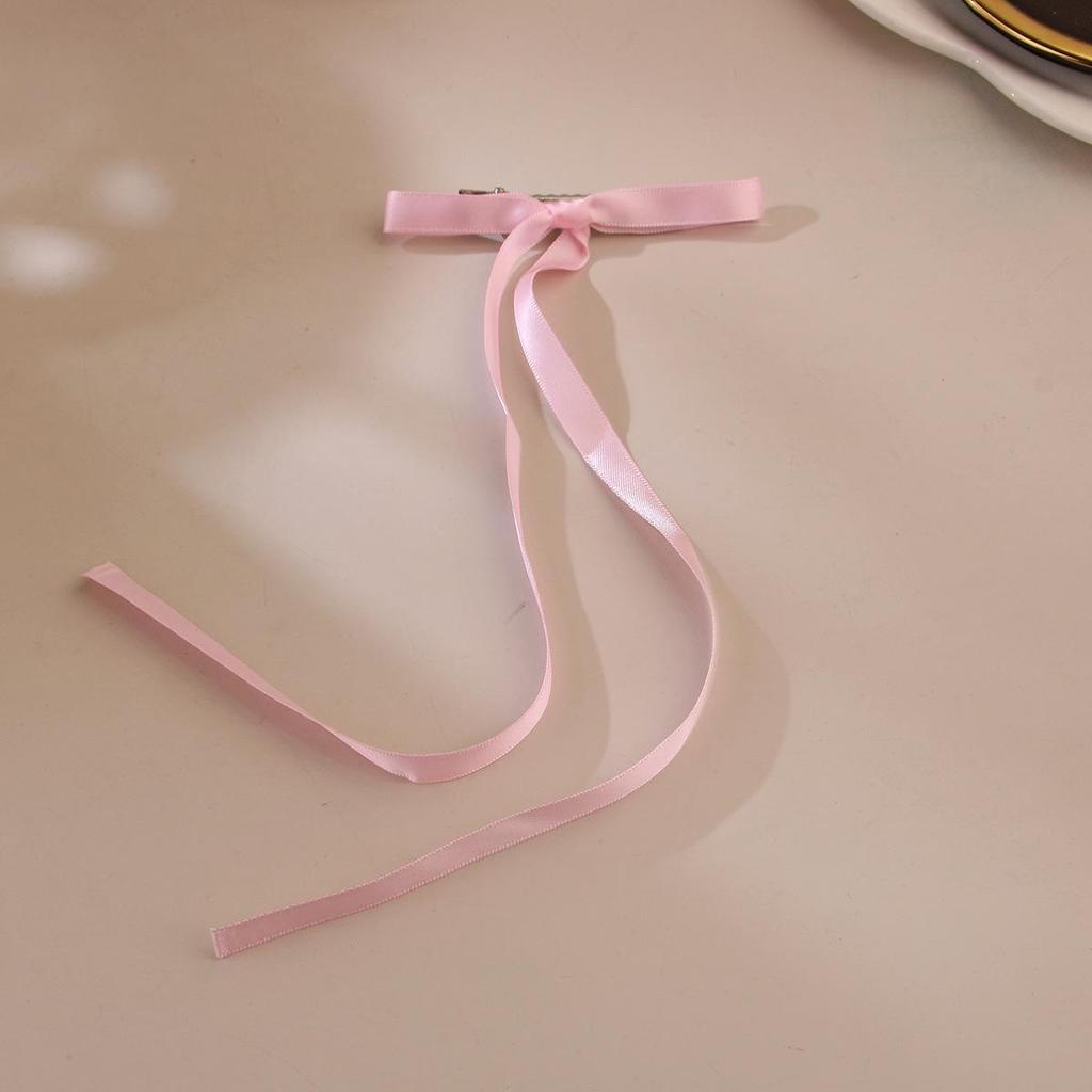 Ballet Style 4cm Bow Duckbill Hair Clip - Sweet Ribbon Hair Accessory