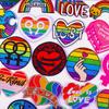 Regenbogen Aufkleber Aufbügler Aufkleber Auf Kleidung Thermoklebe Aufnäher LGBT Gay Stickerei Aufnäher Für Kleidung DIY Applikation Dekoration