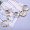 1Pc Stainless Steel Openable Glass Medaillon Coin Holder Collar Jewelry Round Reliquary Photo Floating Locket Pendant Necklaces