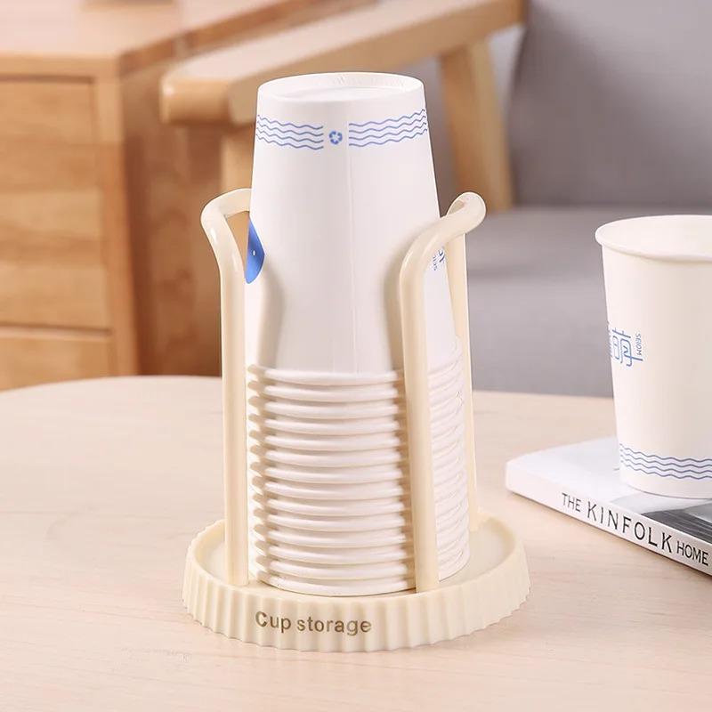 Thicken Durable Disposable Cup Luxurious Display Shelf Home Storage Rack for Home Dining Room Teacup Paper Cup Holder Dispenser