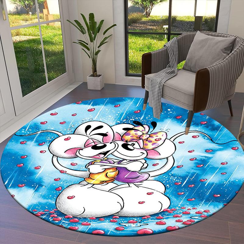Diddl Round Area Rug,Carpet Rug for Living Room Bedroom Sofa Playroom Decor,Non-slip Floor Mat8