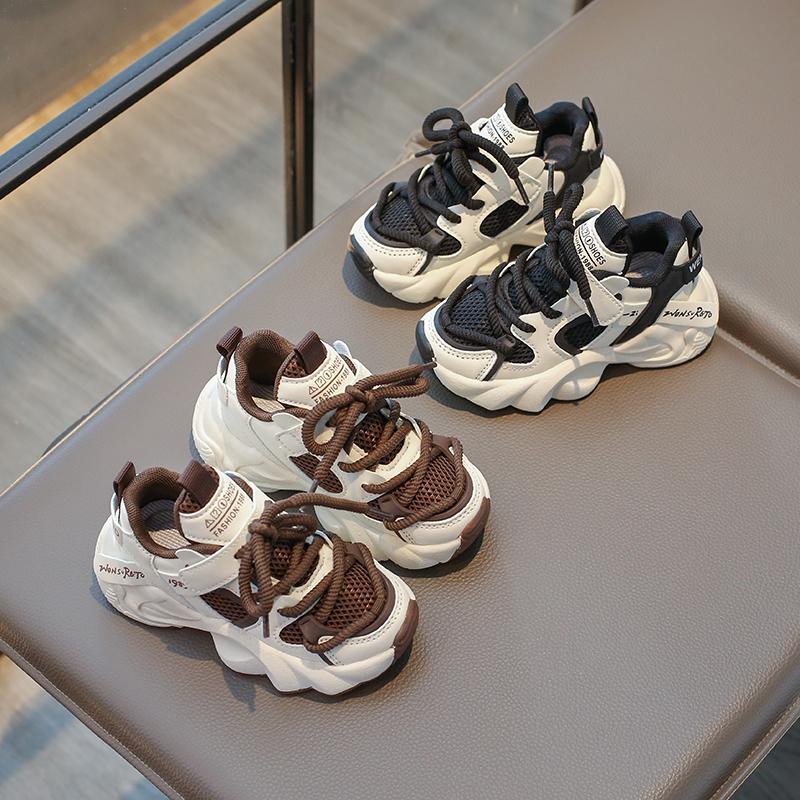 Children Running Shoes Color Matching Kids Air Mesh Sport Shoes Breathable and Comfortable Non-slip Boys Girls Casual Sneakers