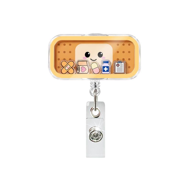 1 Stuk 2026 Nieuw Ontwerp Shaker Acryl Anime Menselijk Orgaan Intrekbaar Arts ID Kaarthouder Verpleegkundige Badge Reel Alligator Clip