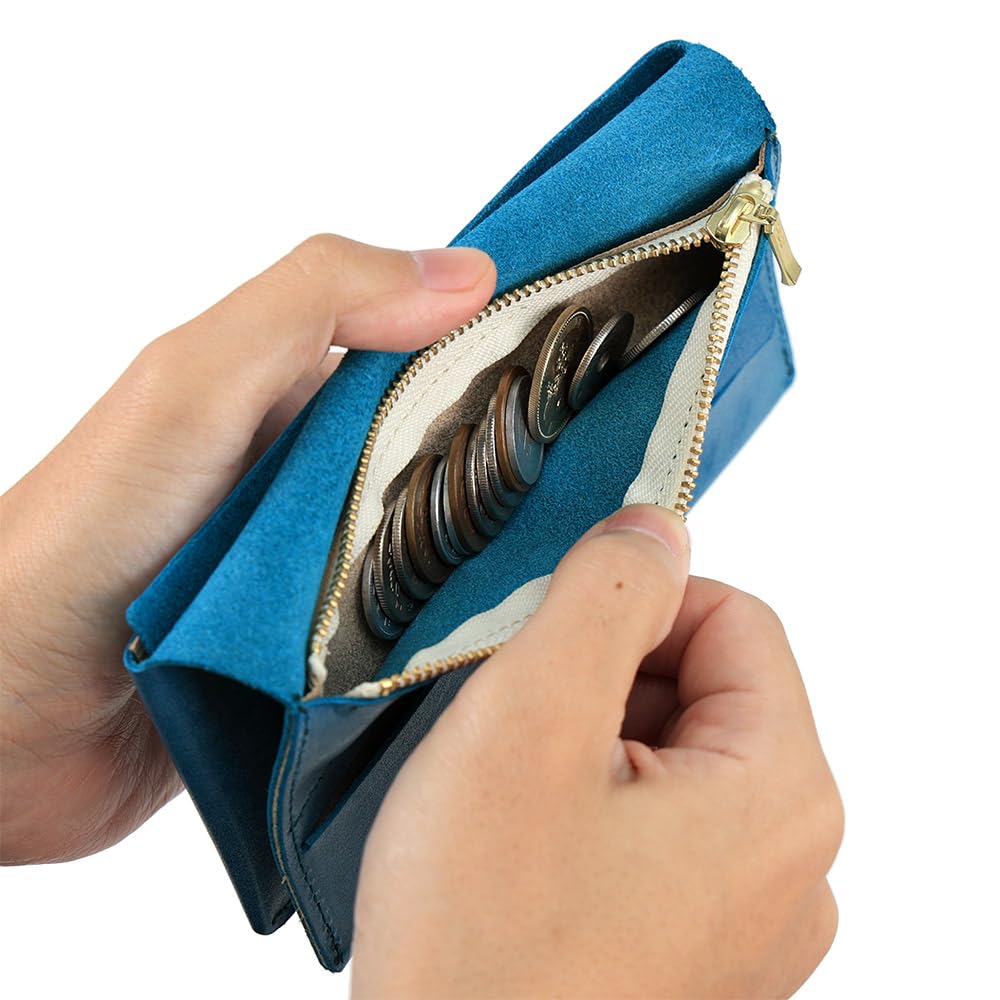AGILITY affa Compact Wallet Thin Wallet Small Wallet Wallet Slim Thin Genuine Leather "Liquid Slim" Men's Women's