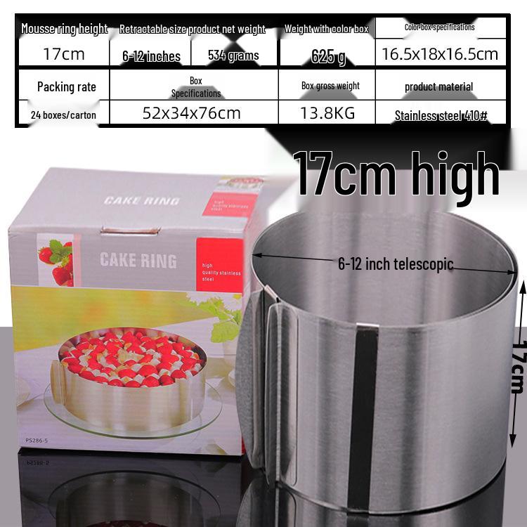 Stainless Steel Mousse & Cookie Cutter Set - Round Cake, Chocolate, DIY Baking Tool