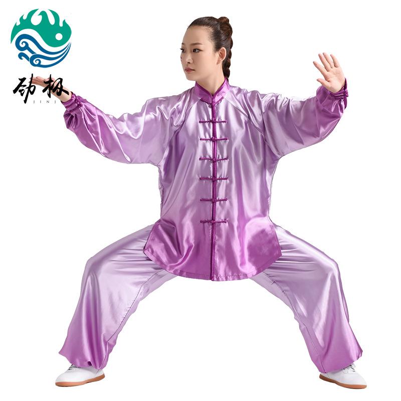 

Весенне-летний градиентный костюм для тай-чи - Унисекс, для среднего и пожилого возраста, комплект для выступлений и упражнений по ушу на открытом воздухе L