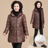 Fat Mother Winter Padded Jacket Women's Mid-length Plus Fat Plus Size Padded Jacket Jacket Middle-aged and Elderly Padded Jacket