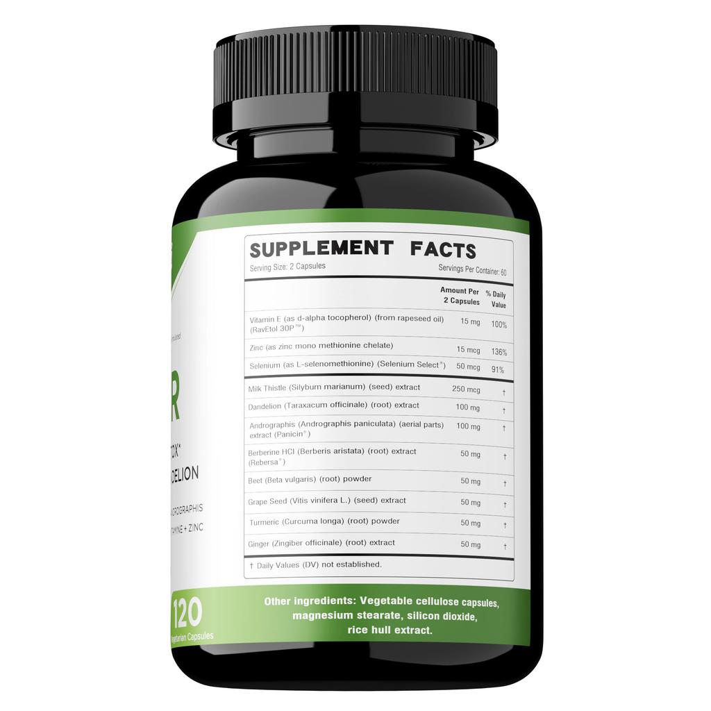Milk Thistle and Dandelion Root Complex Capsules, Natural Plant Extracts, Aids Daily Metabolism, Dietary Supplement, Suitable for Adults.