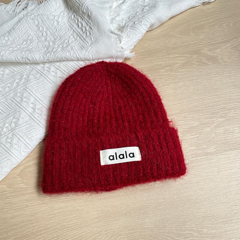 New Trend Curled Ear Protection Woolen Hat Winter Warm Thickened Knitted Hat Big Head Circumference Woolen Hat