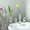 Glass Vase Decorative Flower Bottle Transparent Flower Vase Mushroom Bud Vase Home Decor Table Ornaments Mother'S Day Gifts