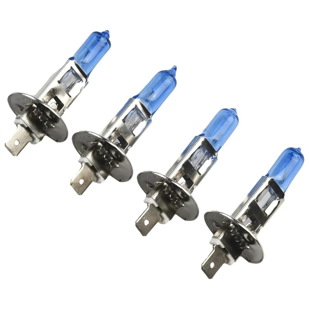 4pcs H1 Halogen Headlight White-Light Lamp High/Low Beam 12V DC 6000K Bulb 55W 2000LM Lumens Car Lights White Light