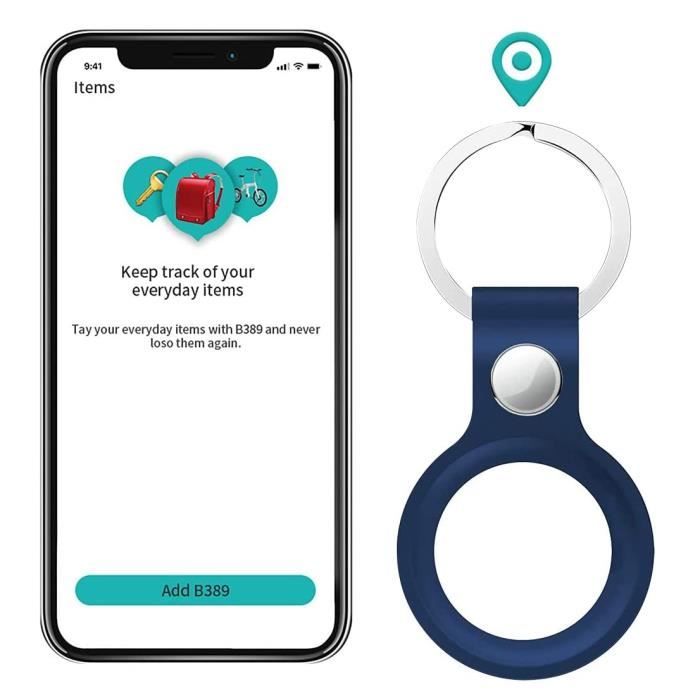 Case - Phonillico® - AirTag 2021 - Set of 2 - Soft Silicone - Dark Blue