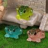 10pcs Cute Mini Frog Ornament Glow In The Dark Small Toad Model  Home Room Desk Decor