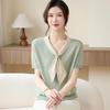 2026 Summer Ice Silk Knit Top for Women: Youthful and Cooling T-shirt