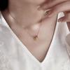 Fashion Zirconium Necklace Round Pop Love Language Collarbone Chain Simple Accessories Internet Celebrities