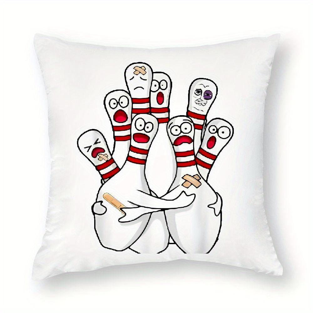 Bowling Pins Pillow - Quirky Home Decor, Adds Humor, Fun, a Strike of Playful Charm, and Sporty Vibes To Your Living Space"