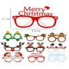9pcs/set Santa Claus/Snowman/Christmas Tree Snowflake Elk Glasses Merry Christmas Glasses  Christmas