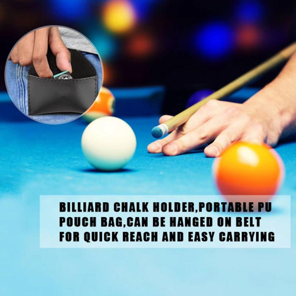 Storage Case Billiard Chalk Bag PU Pouch Snooker Chalk Holder Billiards Chalk Holder  Entertainment