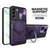 For Samsung S24Fe S24Ultra S24Plus S24 S23Fe S23Ultra S23Plus S23 S22Ultra S22Plus S22 Camera Lens Cap Magnetic Ring Phone Case