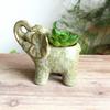 Miniature Ceramic Succulents Planter Elephant Shape Vase Indoor/Outdoor Ceramic Animal Planter for Desktop Or Bookshelf