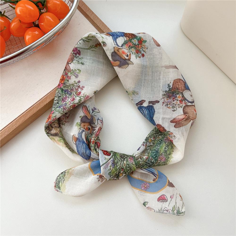 

55см Принт Волосы Квадратный Шарф Кольцо на шею Тюрбан Повязка Головной убор Аксессуары Банданы