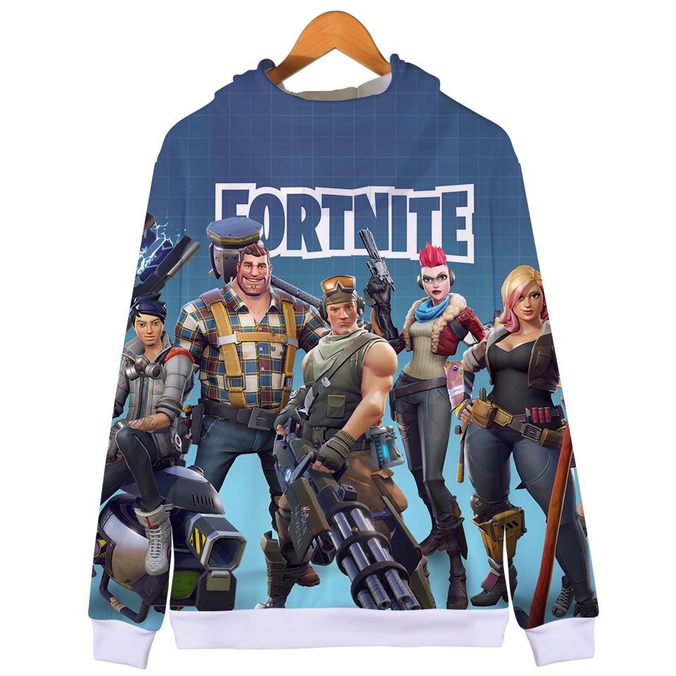 Fortnite Hoodie 3d Print Zipper Sweatshirts Battle Royal Cosplay Costume