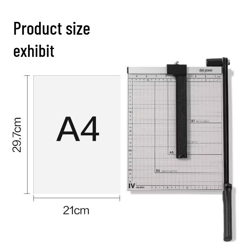 Deli 8014 A4 Paper Guillotine CN plug (adapter included)