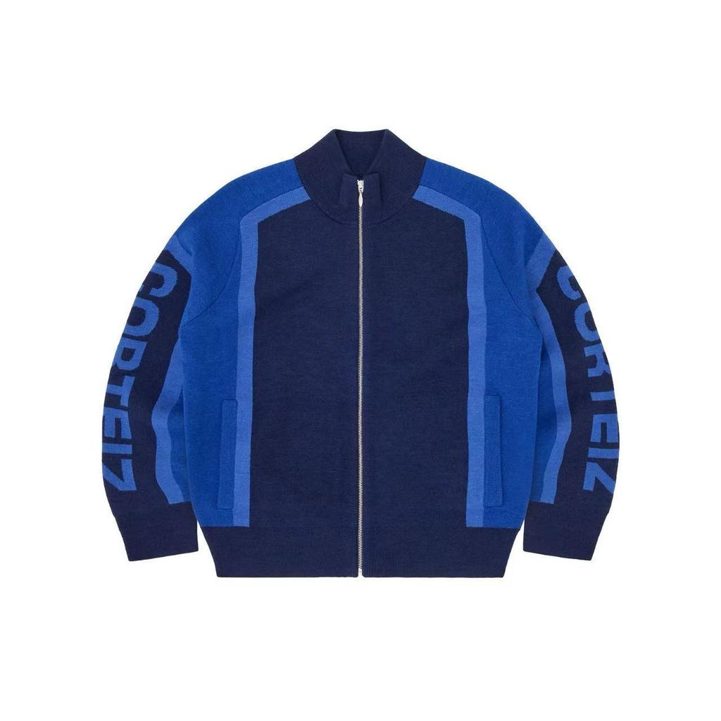 Corteiz Trendiger Woll-Reißverschluss-Cardigan - Amerikanischer Retro Street Hip Hop Unisex Jacke