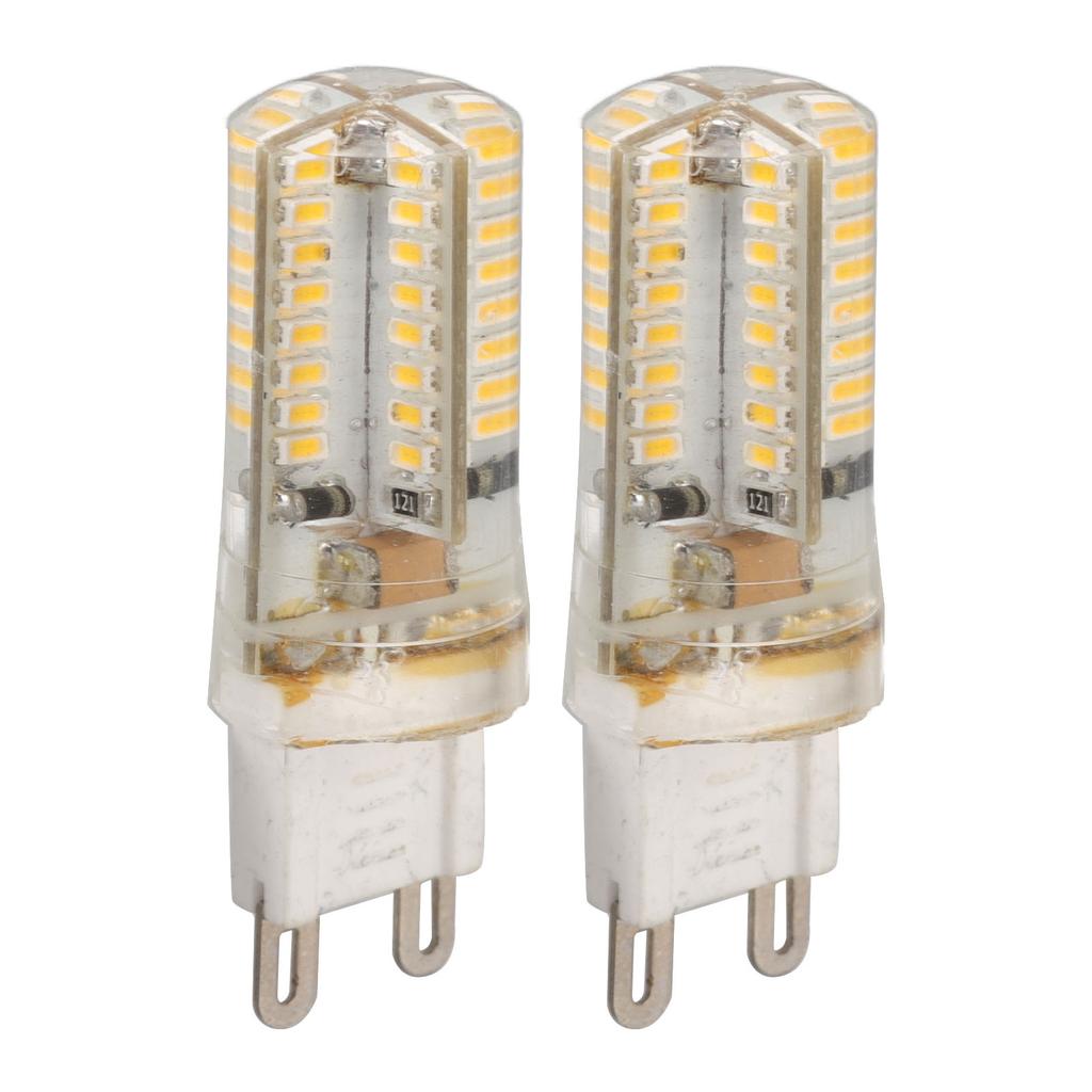 2pcs G9 LED Bulbs Professional 64LEDs High Brightness Ceramics Light Bulbs for Chandelier Lighting