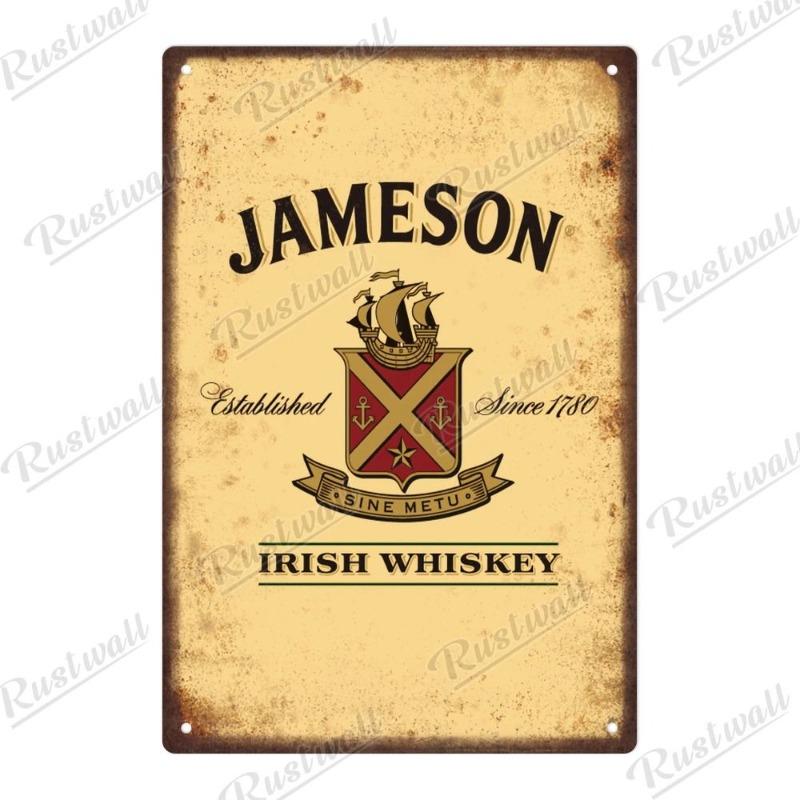 Vintage Beer Metal Sign, New Year Pub Decor Plaque