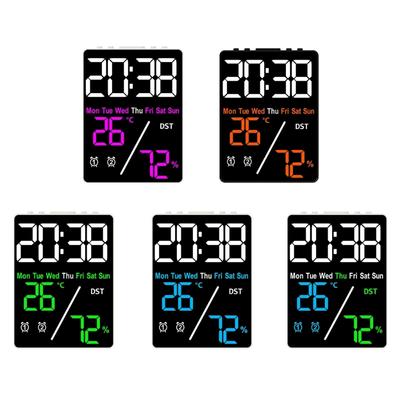 Multifunctional Indoor Temperature Electronic Alarm Clock Digital Clock with Simple Setups and Weather Monitoring