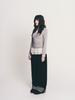 FAZED Dot Frill Layered Top_Gray